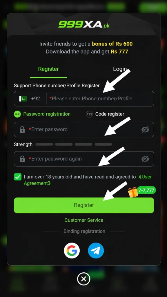 999Xa Game Register